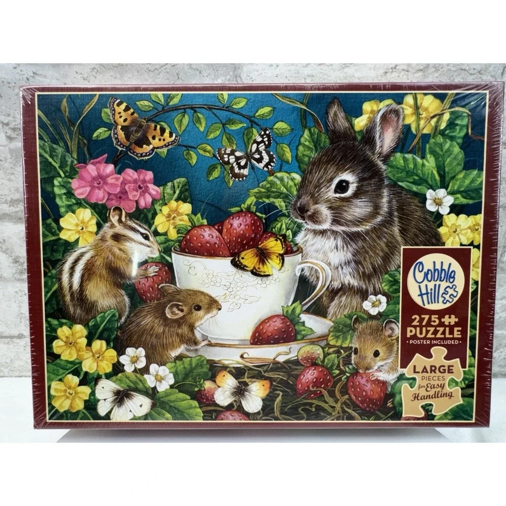 New‎ Cobble Hill Berry Sweet 275 Large Piece Jigsaw Puzzle Sealed Bunny